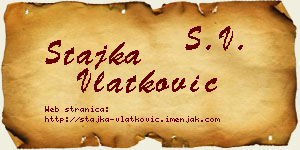 Stajka Vlatković vizit kartica